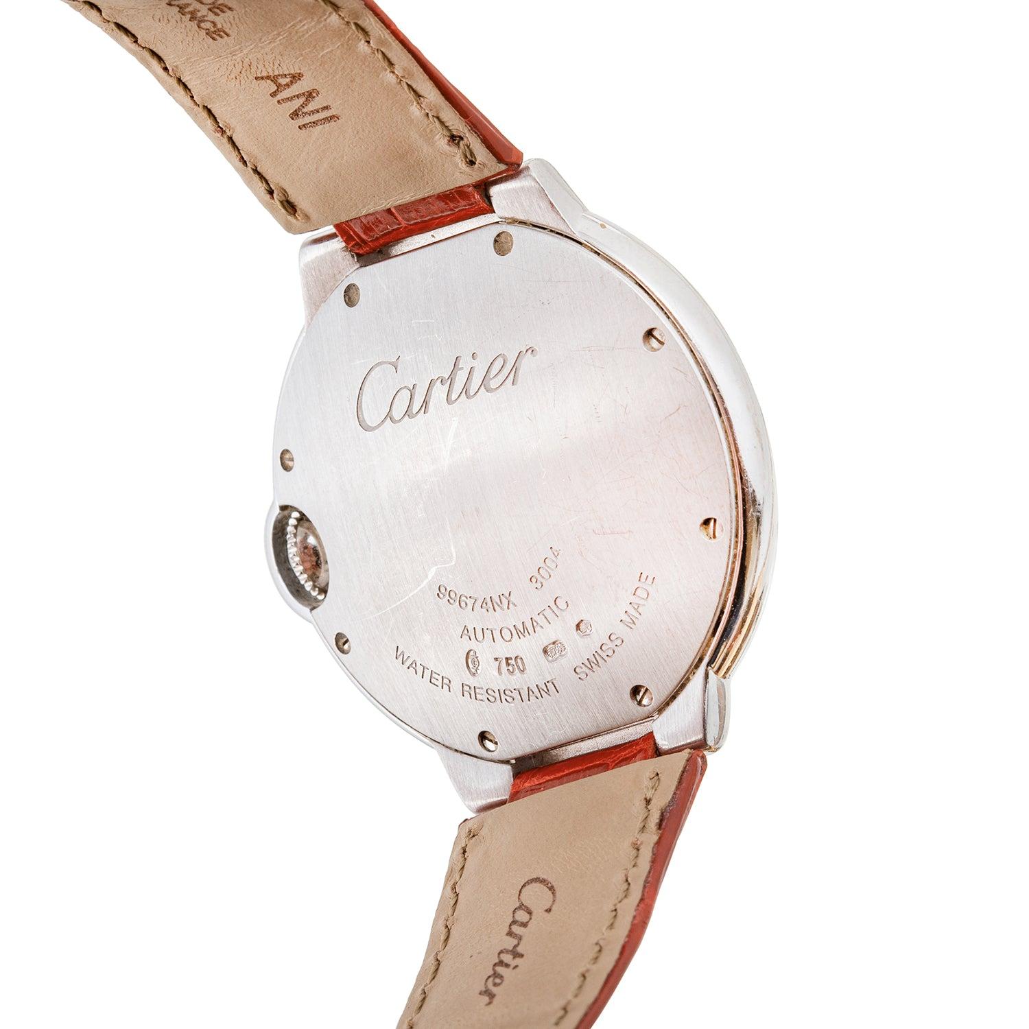 Cartier: Ballon Bleu 36, Weißgold-Diamant, Ref. WE900651 (Rundschliff) im Angebot