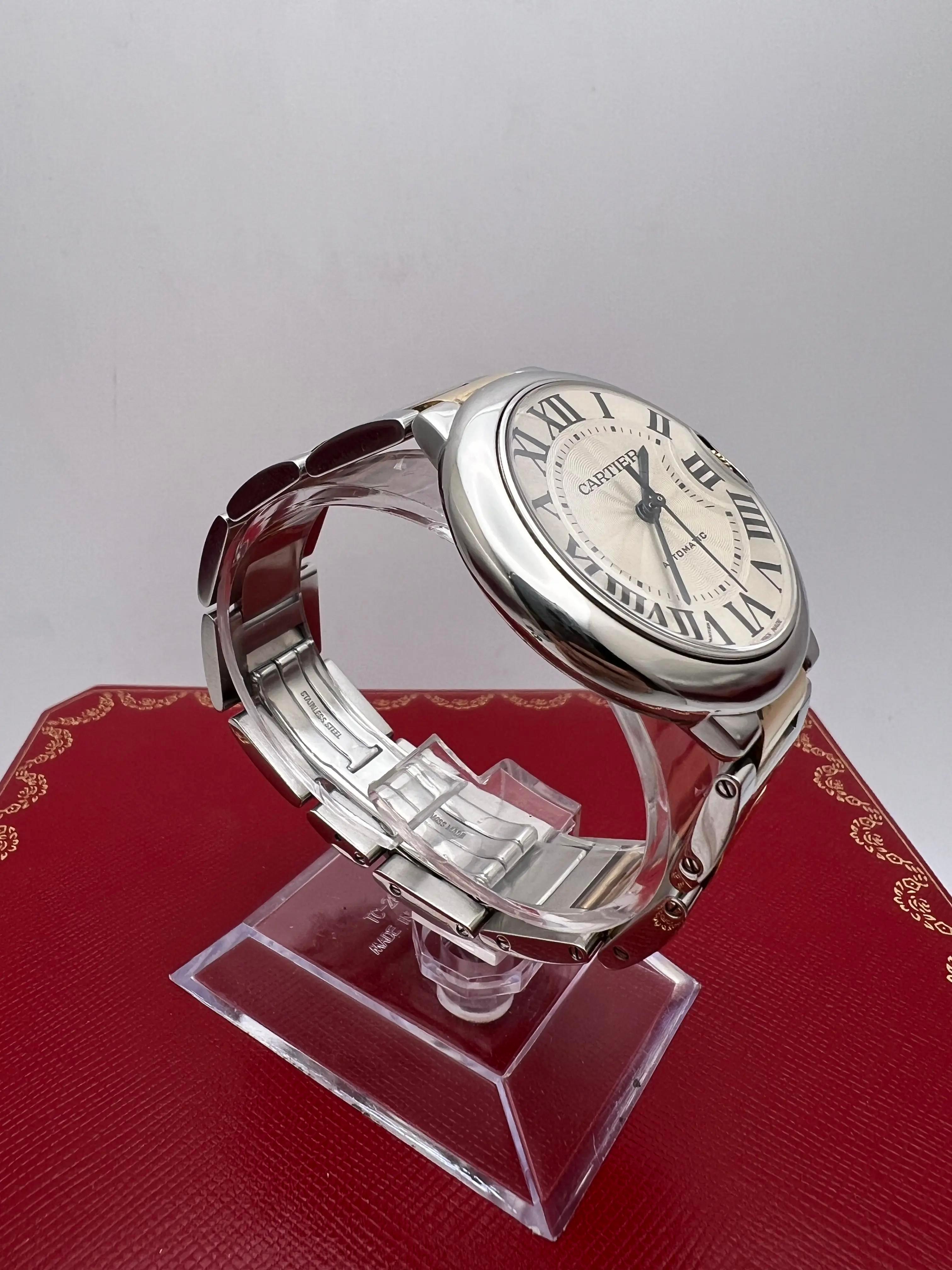 Cartier Ballon Bleu 36mm 18K Oro Amarillo Acero Plata Esfera Caja Papeles W6920047 en venta 3