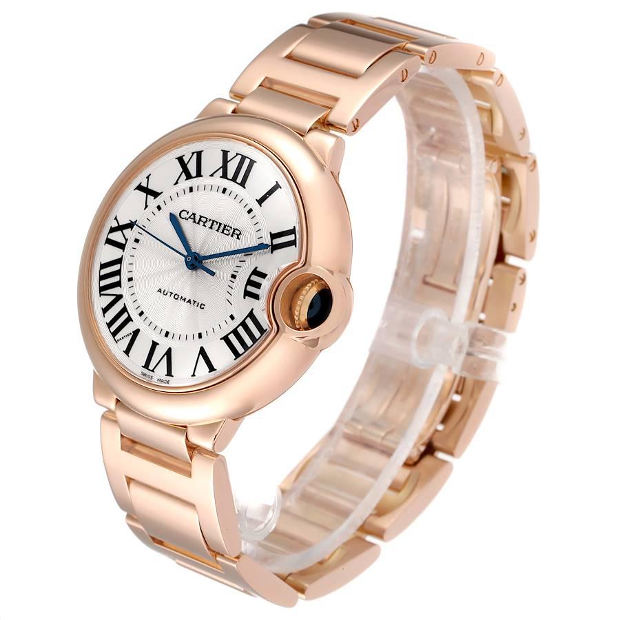 Cartier Ballon Bleu Automatic Rose Gold Ladies Watch WGBB0043 In Excellent Condition In Atlanta, GA