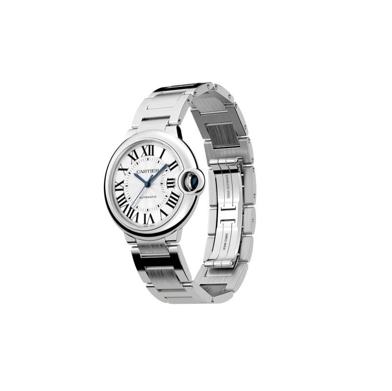 Cartier Ballon Bleu Automatic Stainless Steel Watch W6920046 In New Condition For Sale In Wilmington, DE