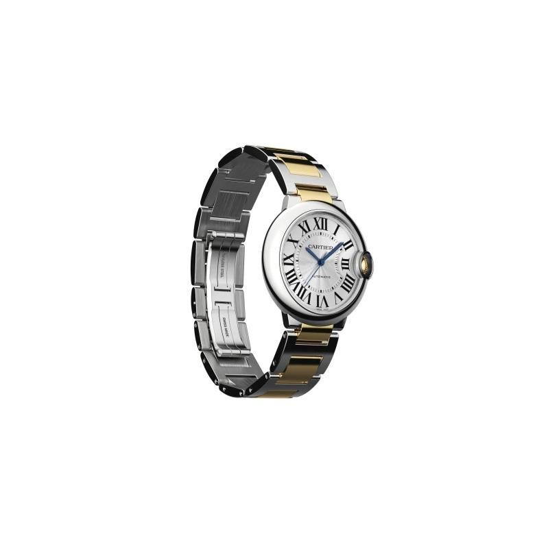 Women's or Men's Cartier Ballon Bleu Automatic Steel and Yellow Gold Ladies Watch W2BB0012