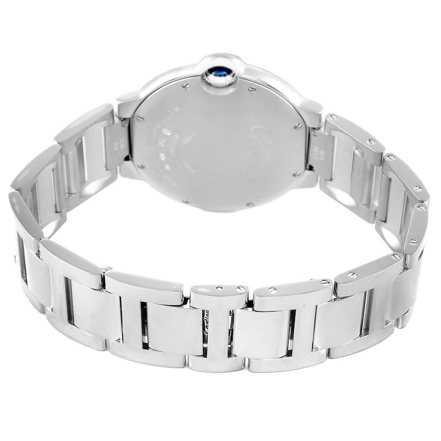 Women's Cartier Ballon Bleu Automatic White Gold Diamond Watch WE9006Z3 Box Card