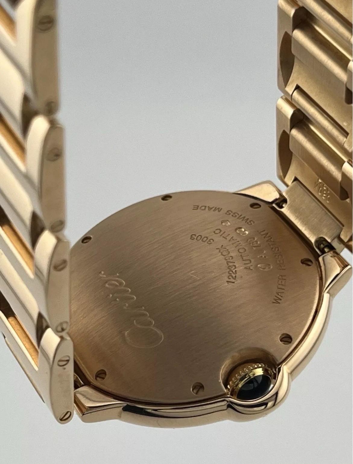 Orologio Cartier Ballon Bleu 36 mm Midsize 3003 W69004Z2 Oro rosa 18 carati in vendita 12
