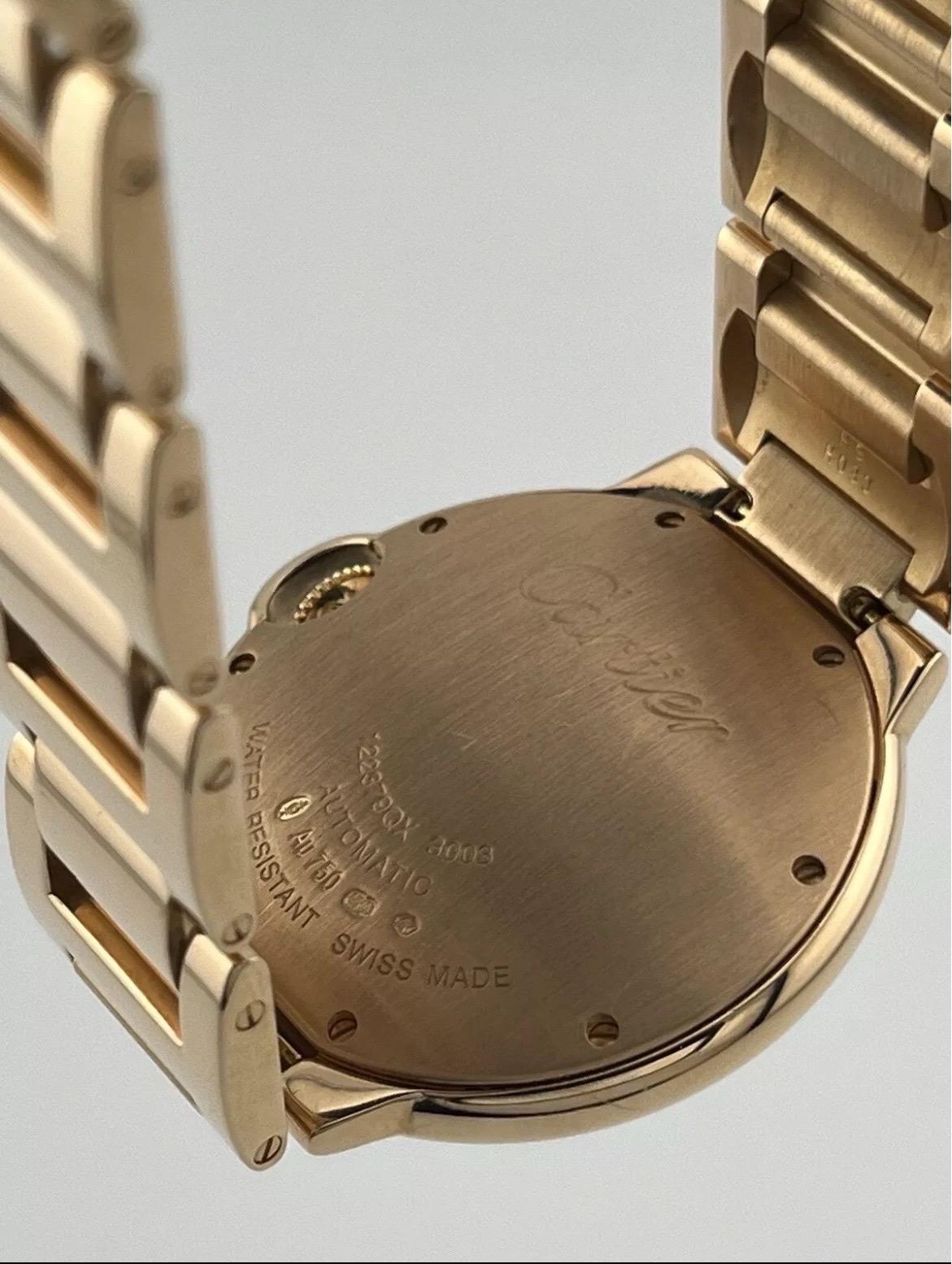 Orologio Cartier Ballon Bleu 36 mm Midsize 3003 W69004Z2 Oro rosa 18 carati in vendita 13