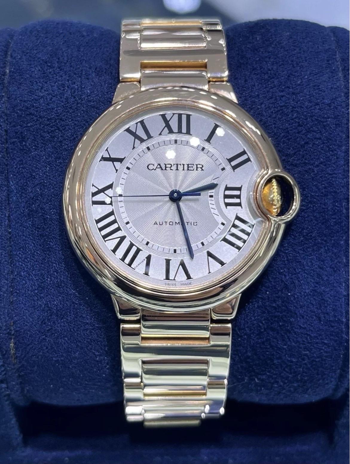 Orologio Cartier Ballon Bleu 36 mm Midsize 3003 W69004Z2 Oro rosa 18 carati in vendita 1