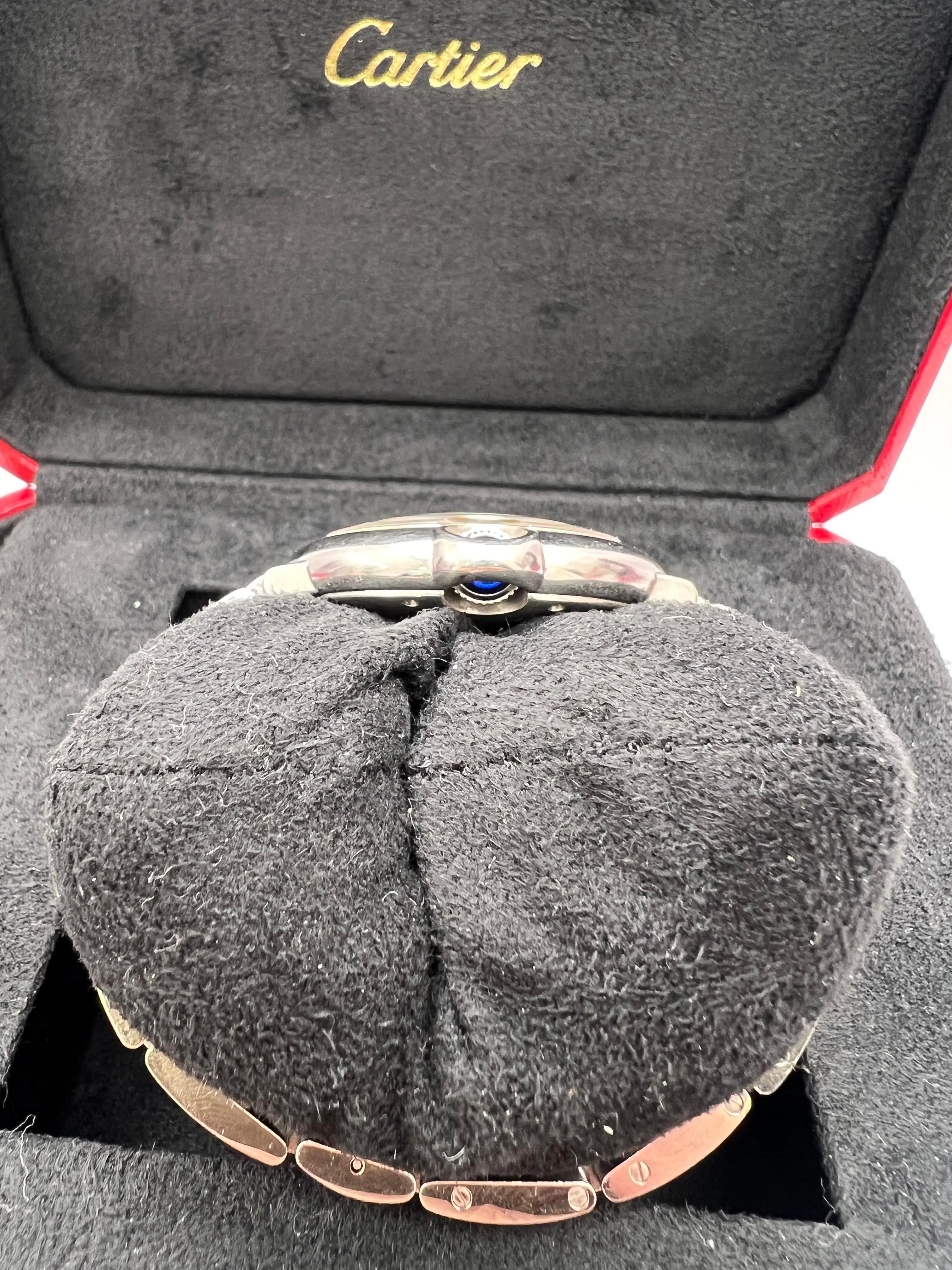 Cartier Ballon Bleu 36mm Silver Diamond Dial WE902075 Box Set For Sale 6