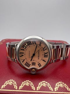 Cartier Ballon Bleu 36mm W2BB0011 18K Two Tone Rose Gold Pink MOP Dial Box Card
