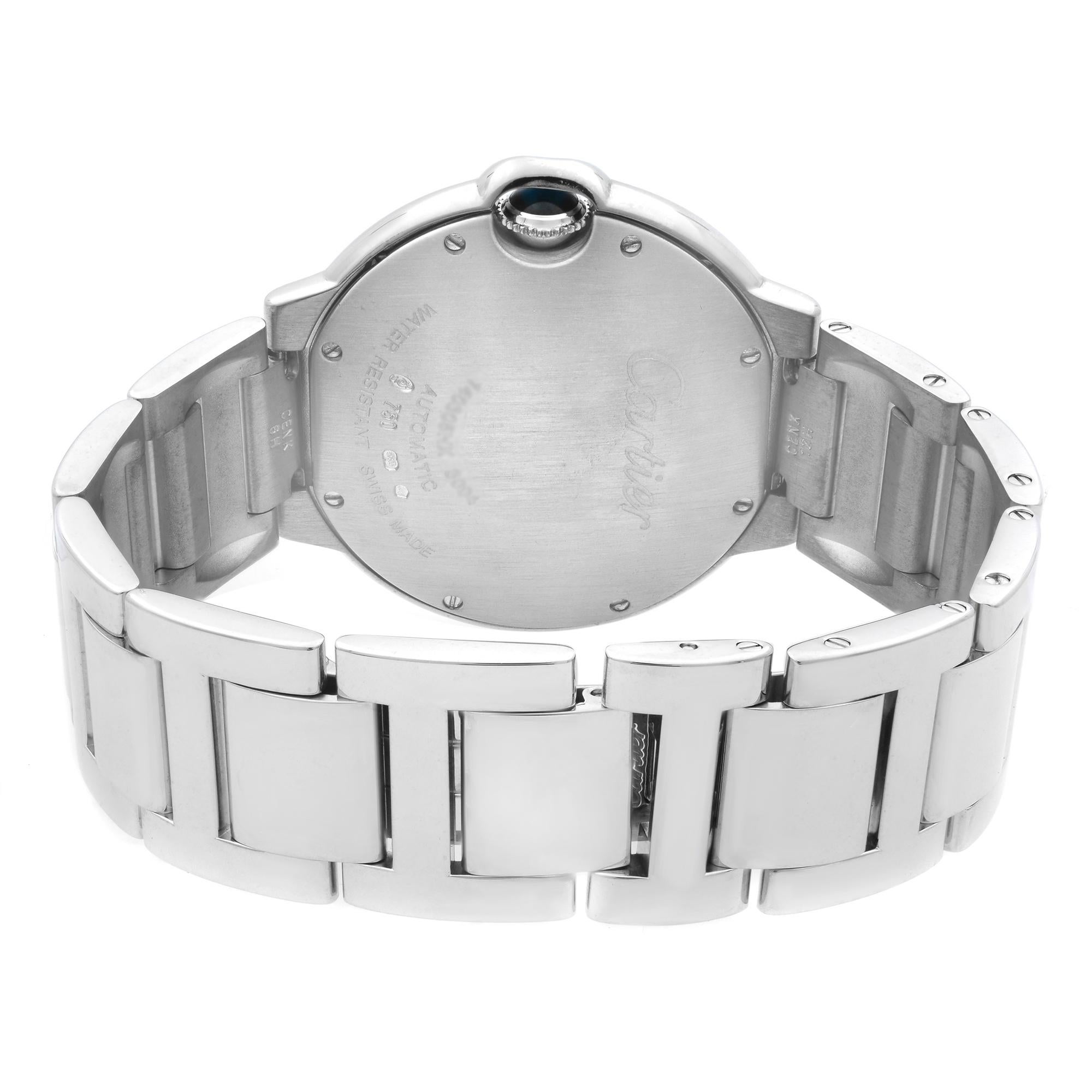 Cartier Ballon Bleu White Gold Diamond Bezel Silver Dial Watch WE9006Z3 1