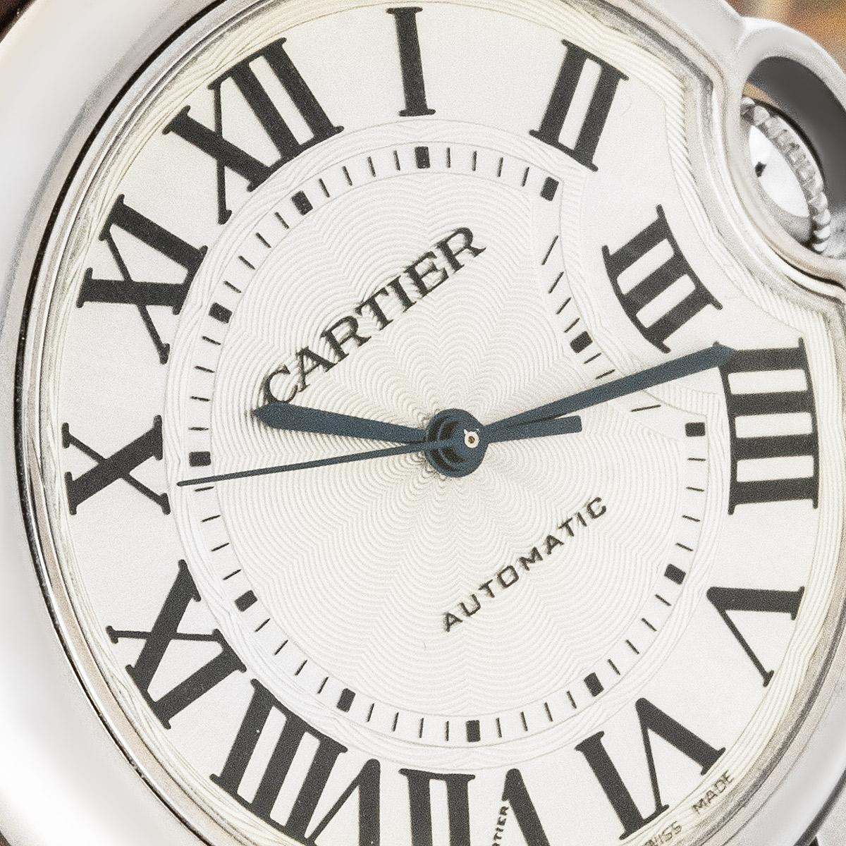 Cartier Ballon Bleu 36mm White Gold In Excellent Condition For Sale In London, GB