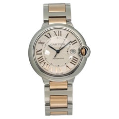 Cartier Ballon Bleu 3765 W6920095 Rose Gold Two Tone Date Automatic Watch 42mm