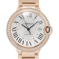 Cartier Ballon Bleu 3941 WJBB0057 18k RG Auto Factory Diamond Men's Watch 42mm