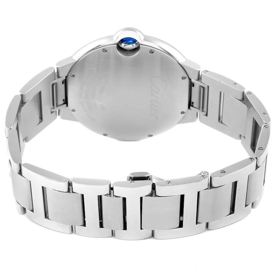 Cartier Ballon Bleu 42 Automatic Silver Dial Steel Mens Watch W69012Z4 3