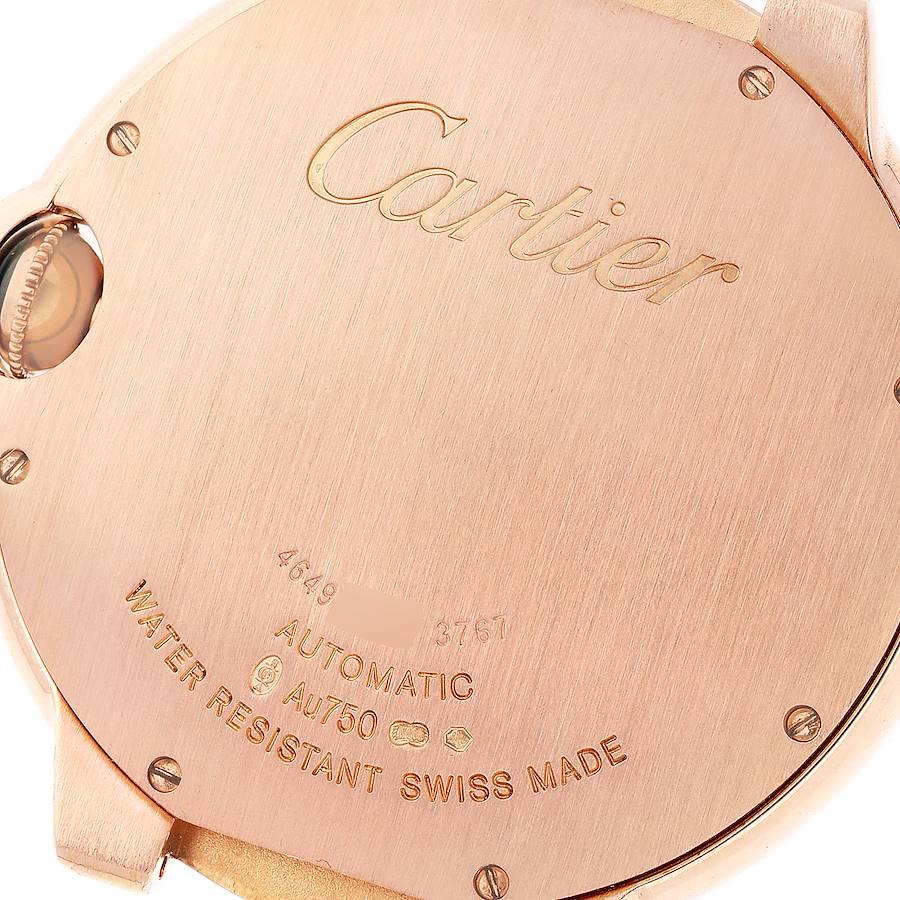 Cartier Ballon Bleu Automatic Rose Gold Mens Watch W6900651 For Sale at