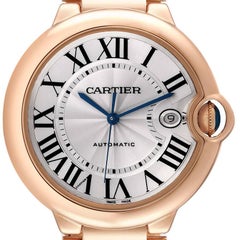 Cartier Montre automatique Ballon pour homme en or rose et bleu, modèle WGBB0016