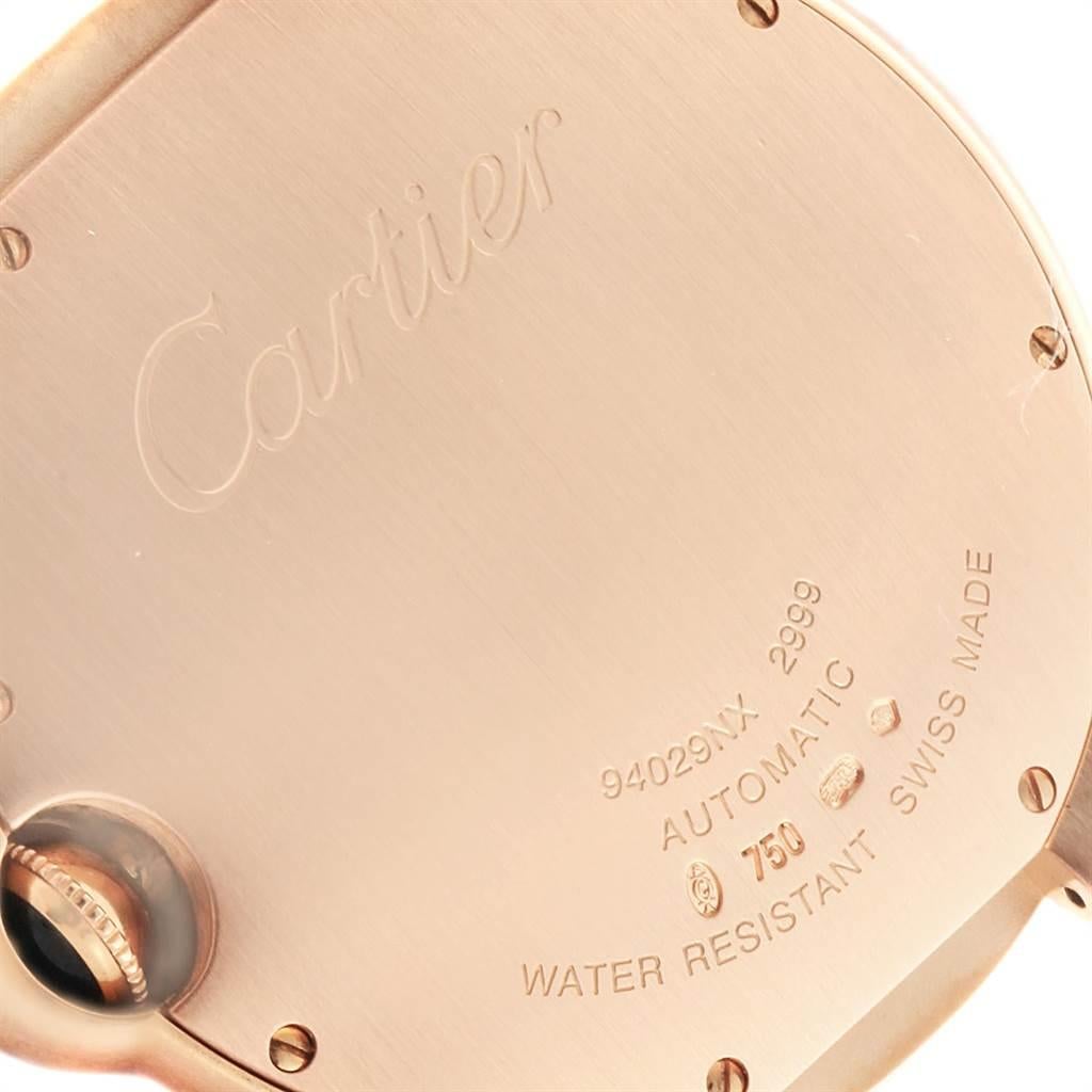 Cartier Ballon Bleu 42 Rose Gold Automatic Men's Watch WGBB0017 Box Papers 3