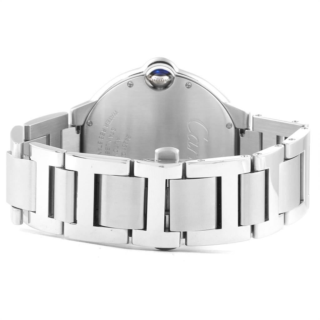 Cartier Ballon Bleu 42 Silver Dial Automatic Steel Unisex Watch W69012Z4 For Sale 4