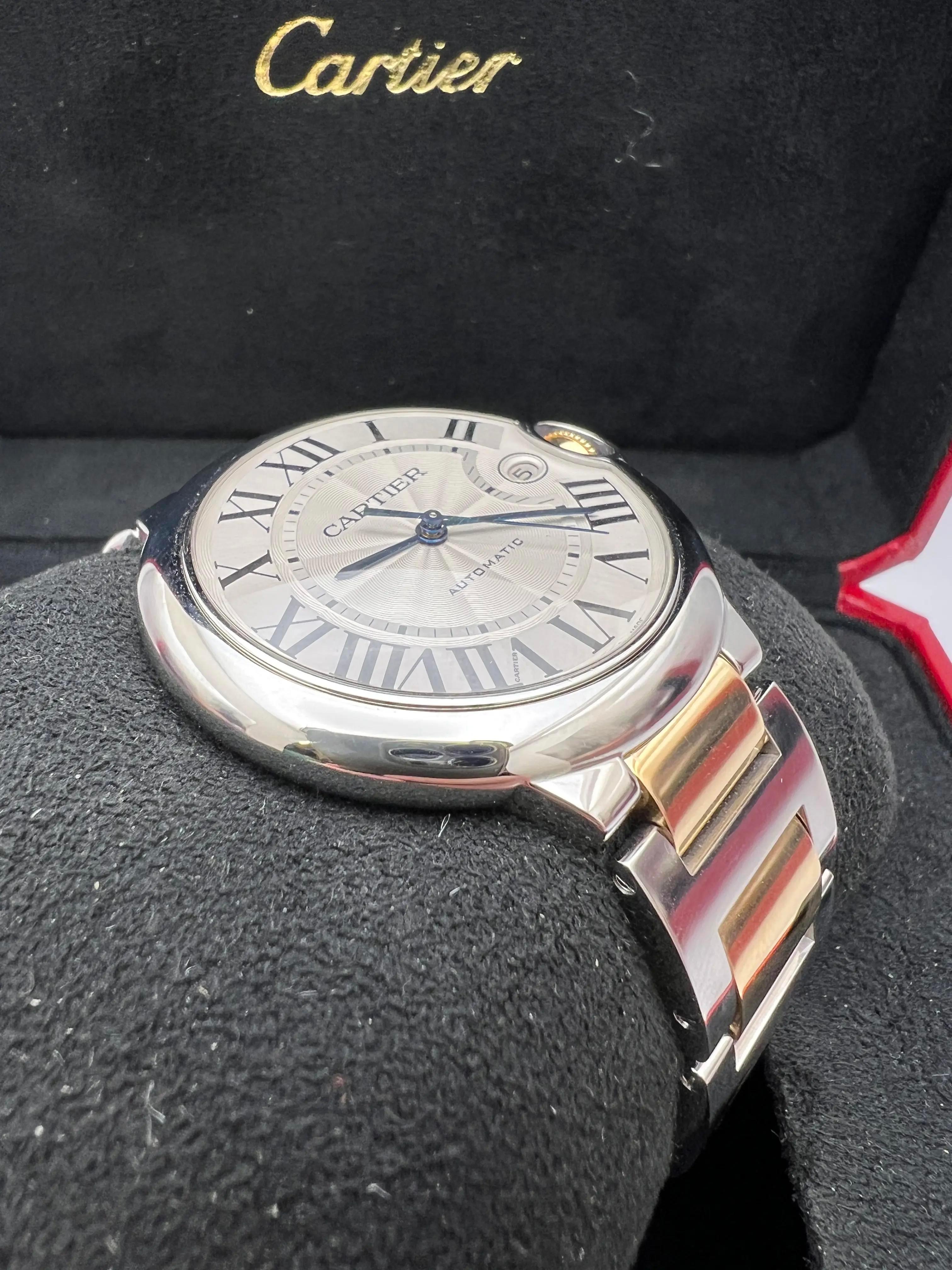 Cartier Ballon Bleu 42mm 18K Two Tone Yellow Gold & Steel Box Set W69009Z3 For Sale 6