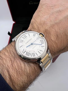 Cartier Ballon Bleu 42mm 18K Two Tone Yellow Gold & Steel Box Set W69009Z3