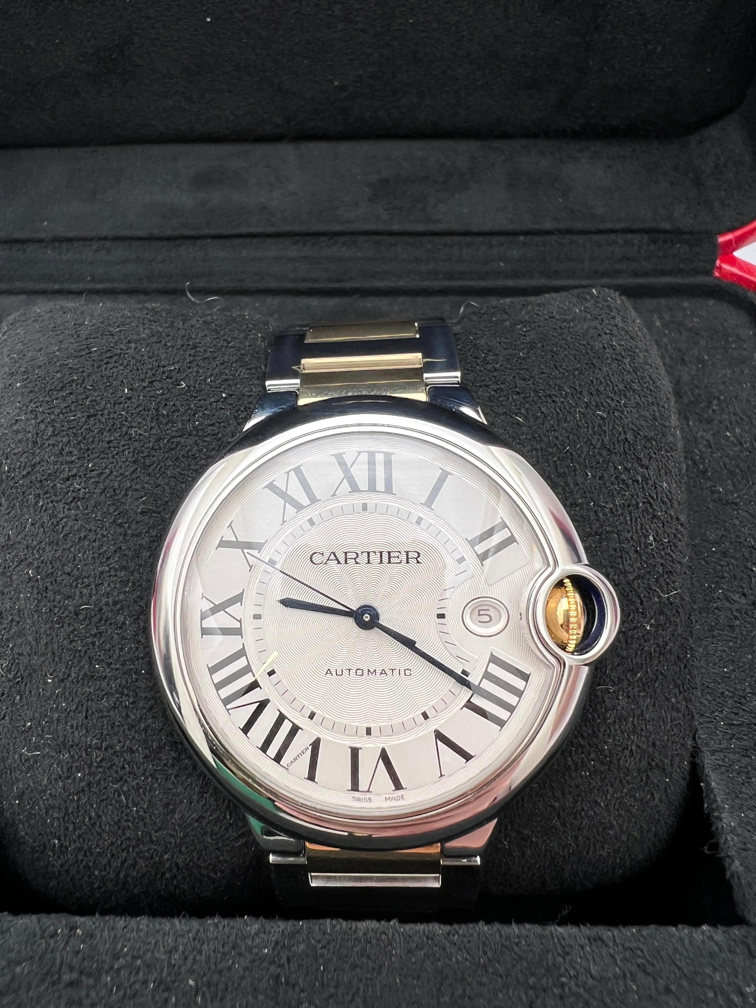 Cartier Ballon Bleu 42mm 18K Two Tone Yellow Gold & Steel Box Set W69009Z3 For Sale 2