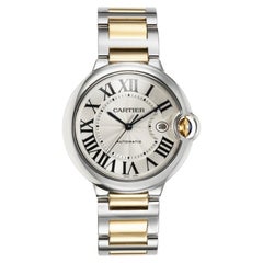 Cartier Ballon Bleu 42 mm 18 carats or jaune bicolore et acier W69009Z3