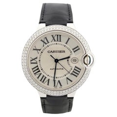 Cartier Ballon Bleu 42mm 18K White Gold Factory Diamond Bezel Watch WE900951 Cartier Ballon Bleu 42mm 18K White Gold Factory Diamond Bezel Watch WE900951