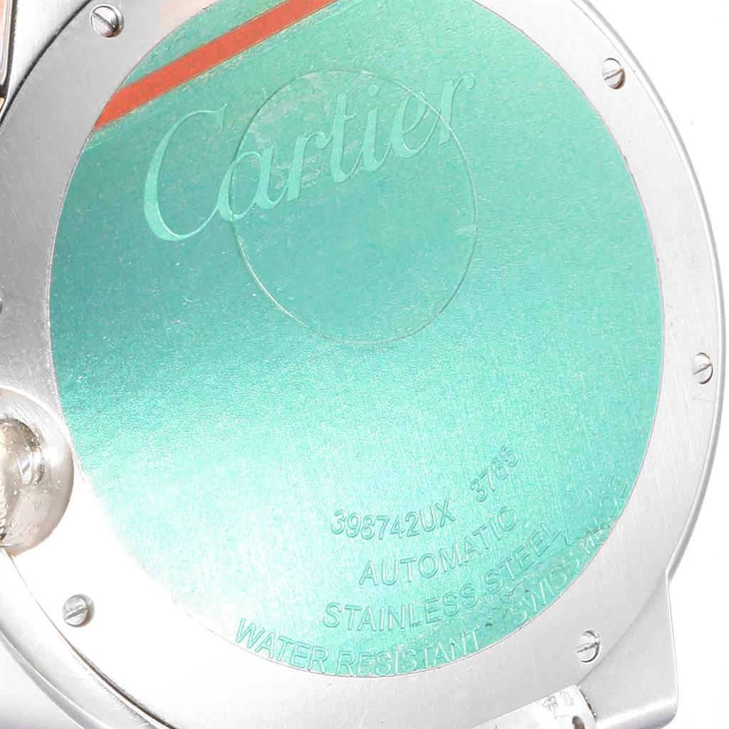 Cartier Ballon Bleu Black Guilloche Dial Steel Men's Watch W6920042 For Sale 1