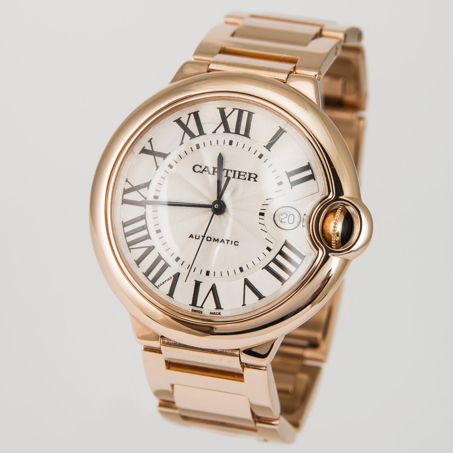 MARCA: Cartier
MODELLO: Ballon Bleu 42mm
CASSA: Oro rosa 18k
quadrante: bianco
FASCIA: oro rosa 18k
TAGLIA DEL POLSO: circa 