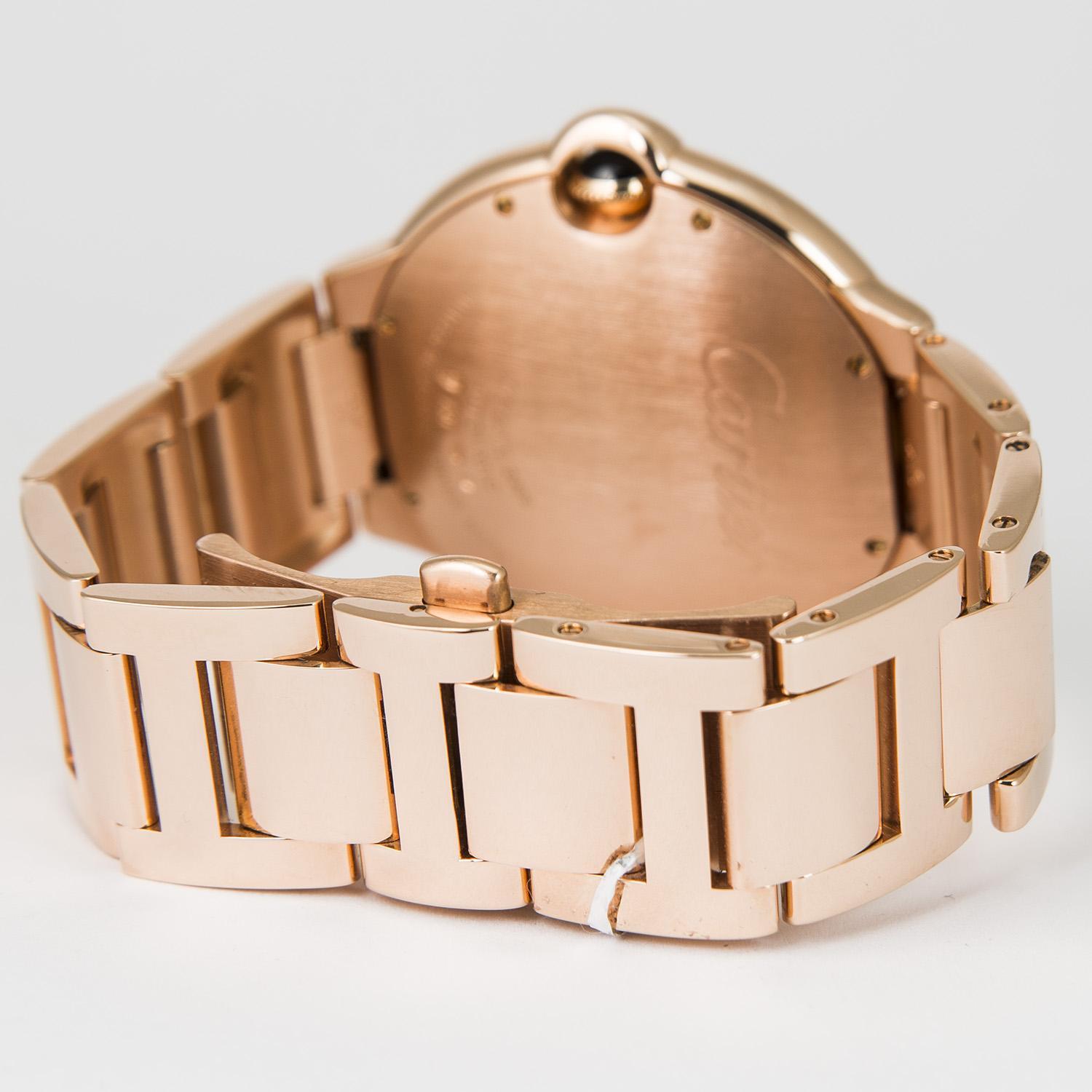 da uomo o donna Cartier Ballon Bleu 42mm Certificato Oro Rosa 18k in vendita