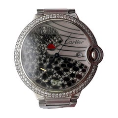 Cartier Ballon Bleu 42mm Custom Diamond Panther Zifferblatt und Lünette W69012Z4