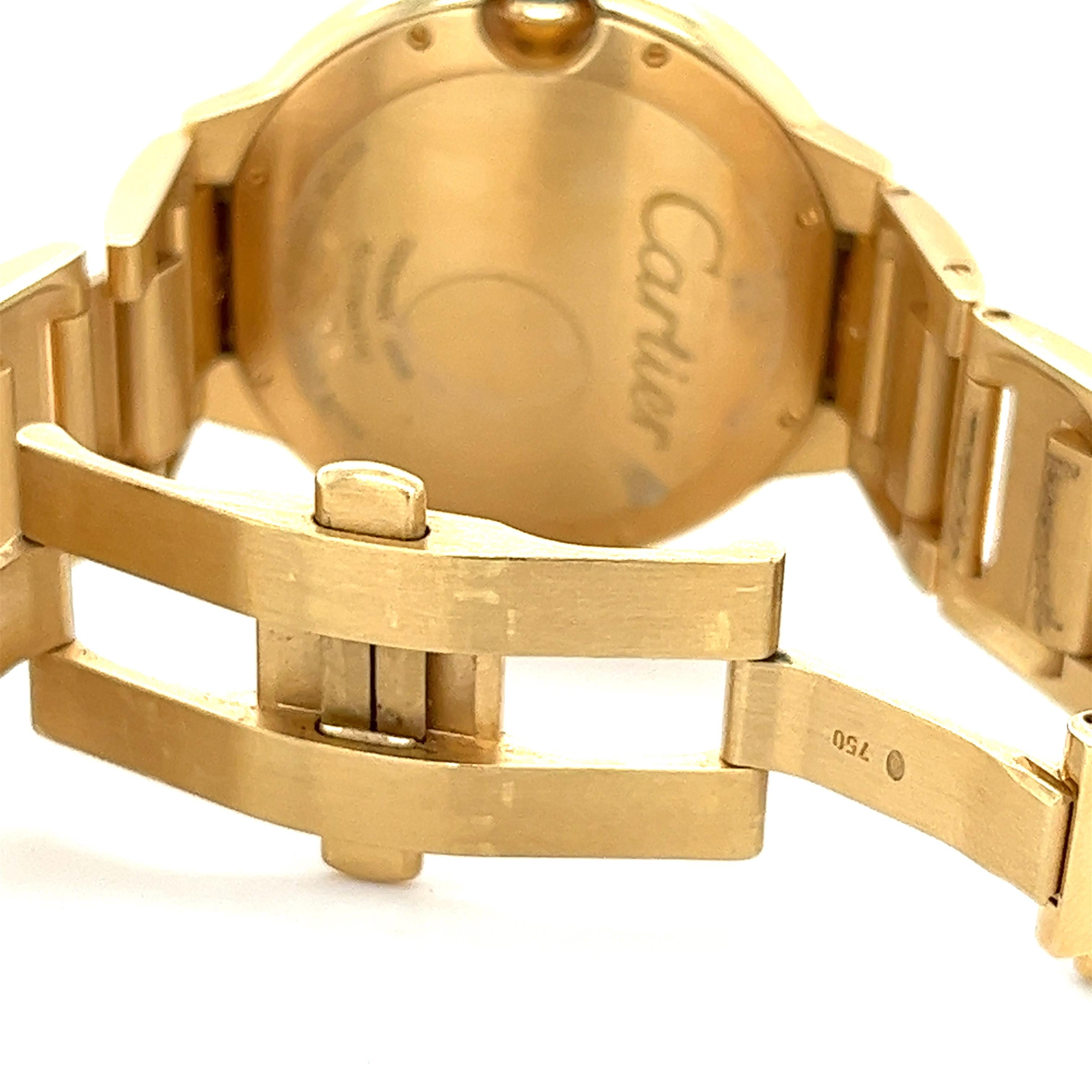 Cartier Ballon Bleu Jumbo Large Size Mens Watch in 18k Gold with Box/Papers For Sale 3