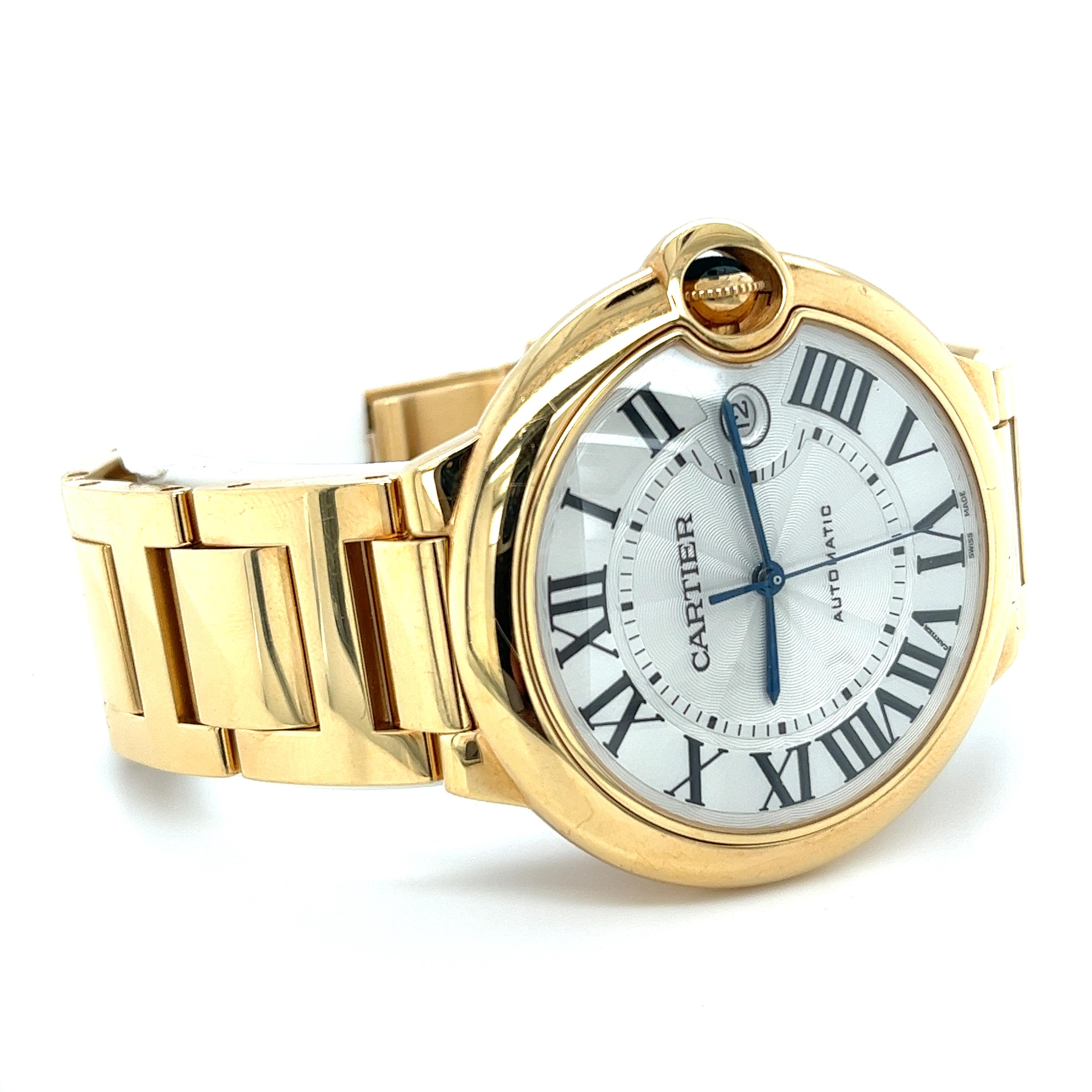 Cartier Ballon Bleu Jumbo Large Size Mens Watch in 18k Gold with Box/Papers en vente 3