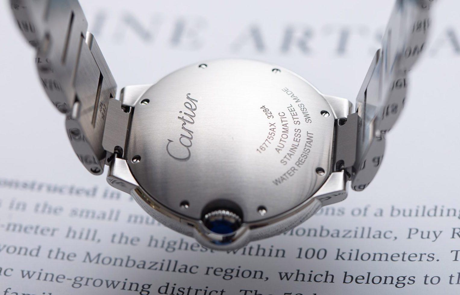 Cartier Ballon Bleu 42mm Mens Steel Wristwatch In Good Condition In Viana do Castelo, PT