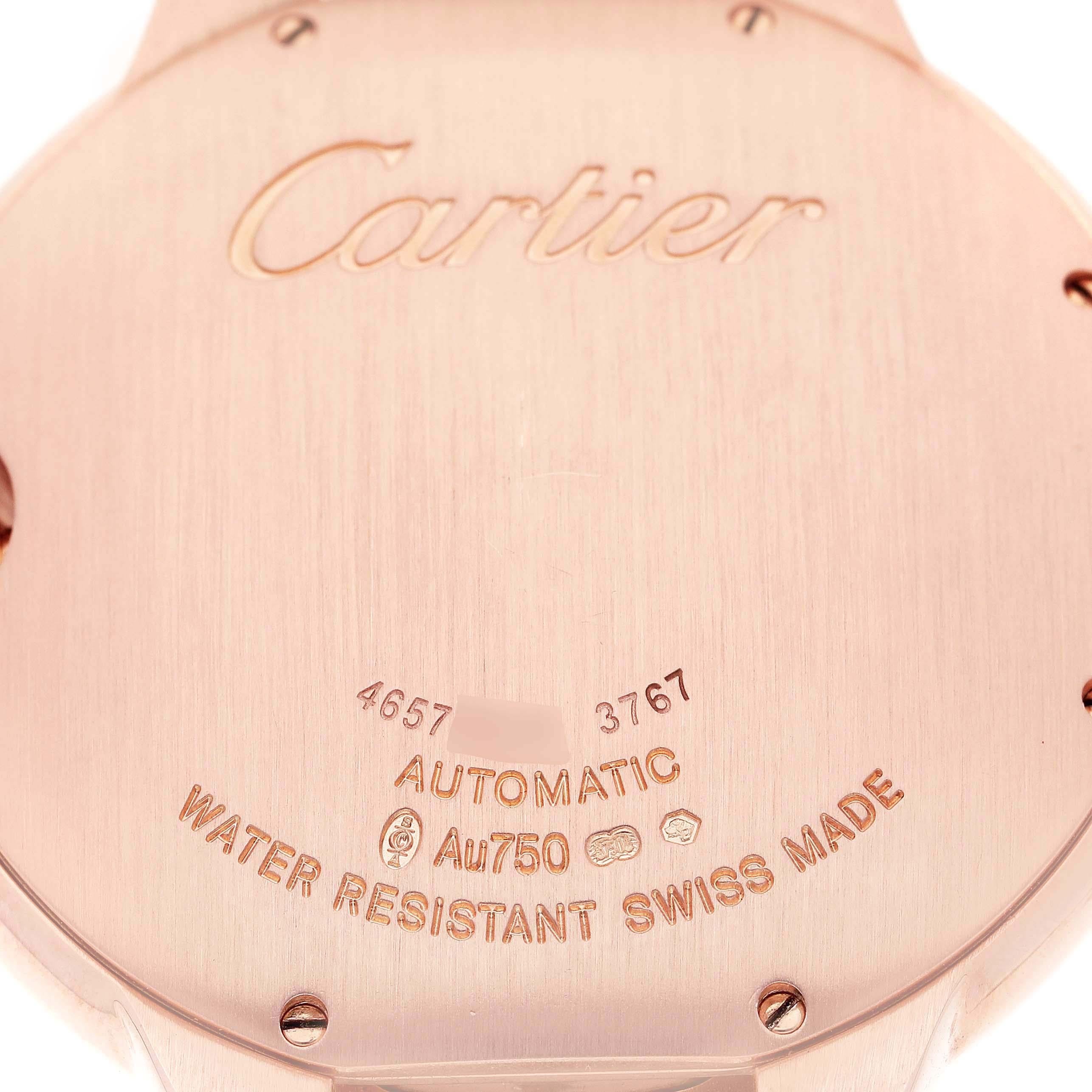 Cartier Ballon Bleu 42mm Roségold Automatik-Herrenuhr W69006Z2 Box Papiere im Angebot 3