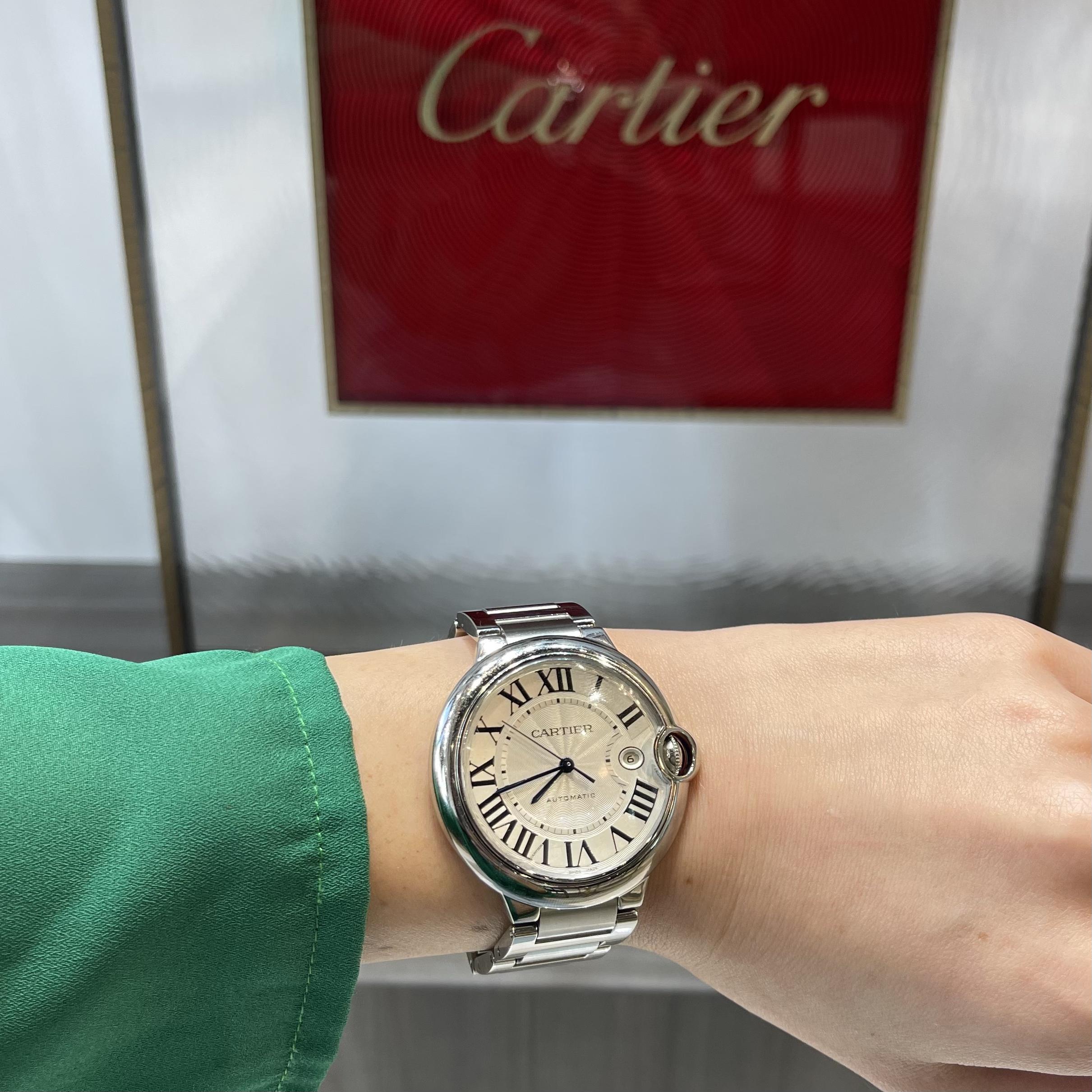 Cartier Ballon Bleu 42mm Edelstahl 3001 (Rundschliff)
