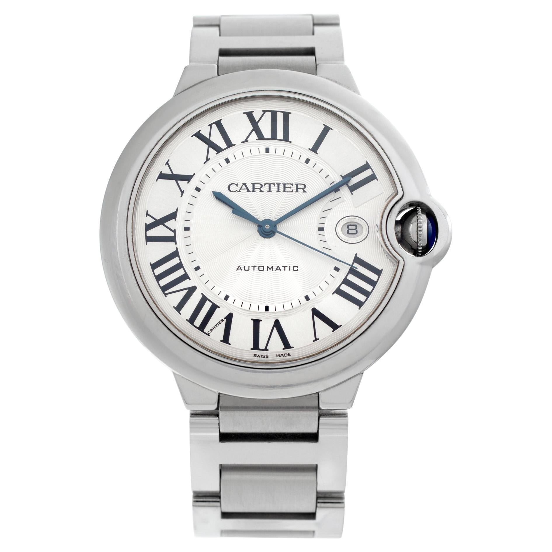 Cartier Ballon Bleu Stainless Steel Wristwatch Ref W69012Z4 For Sale