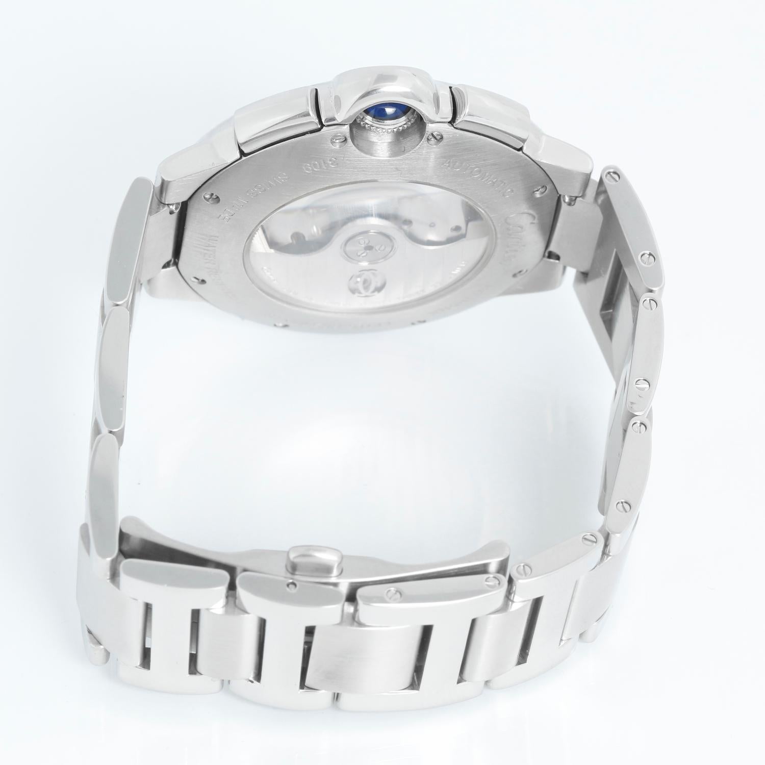 Cartier Ballon Bleu 44mm Stainless Steel Chronograph Automatic W6920076 In Excellent Condition In Dallas, TX