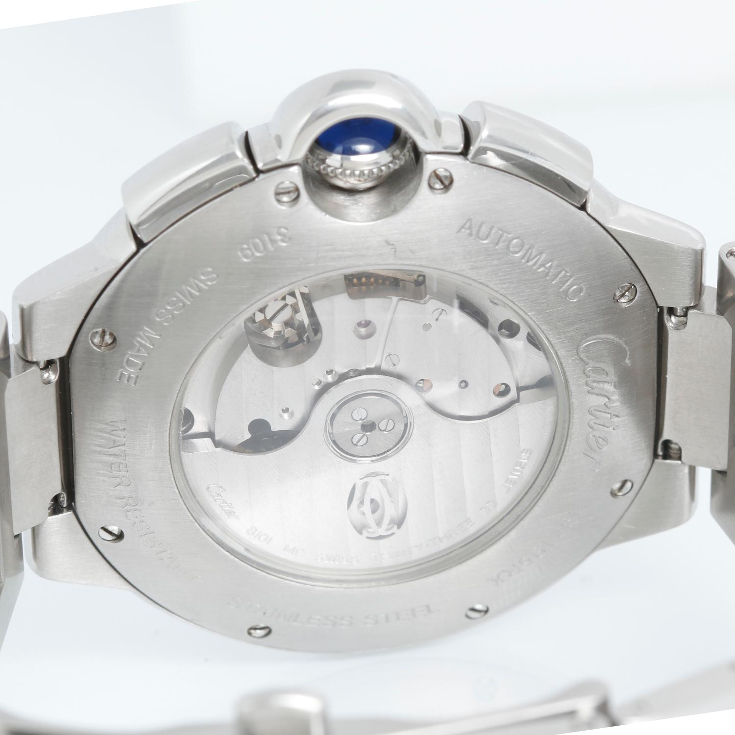 Women's or Men's Cartier Ballon Bleu 44mm Stainless Steel Chronograph Automatic W6920076