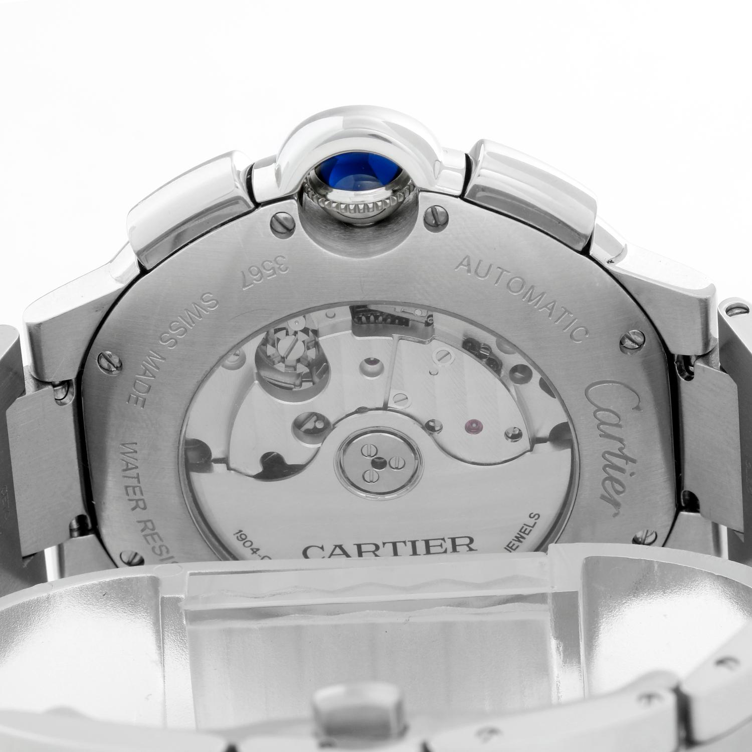 Men's Cartier Ballon Bleu Stainless Steel Silver Chronograph Automatic W6920076