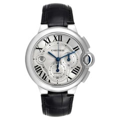 Cartier Ballon Bleu 44mm Acciaio Quadrante Argento Cronografo Uomo W6920003
