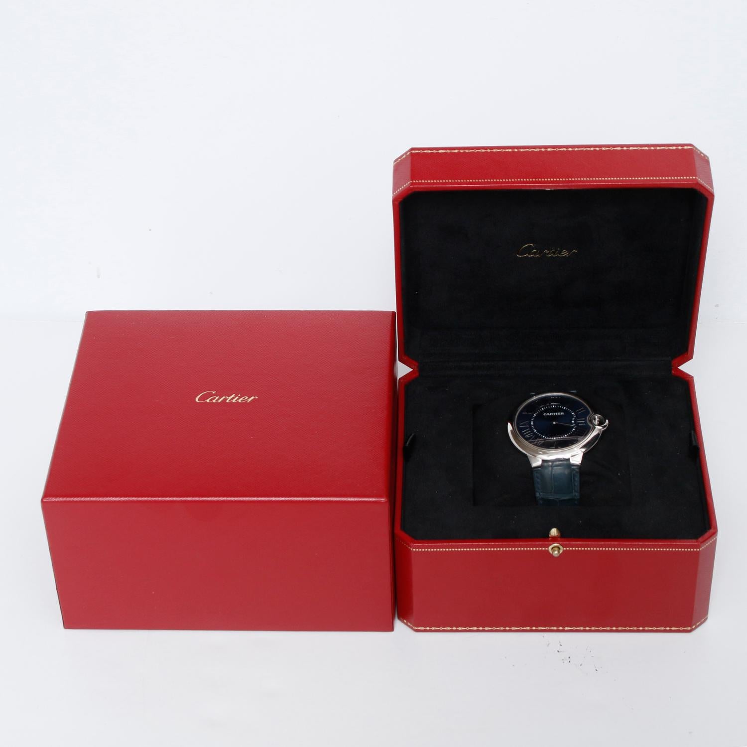 Cartier Montre Ballon Bleu 46 mm en platine pour hommes W6920059 1