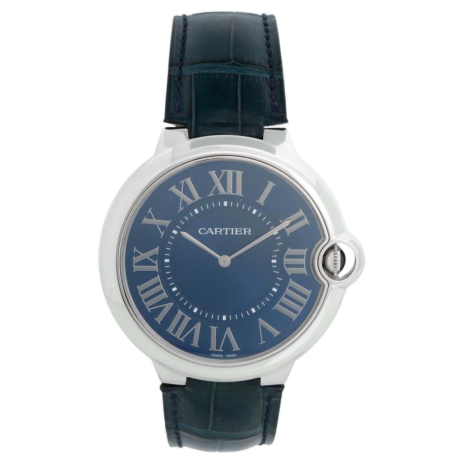 Cartier Montre Ballon Bleu 46 mm en platine pour hommes W6920059