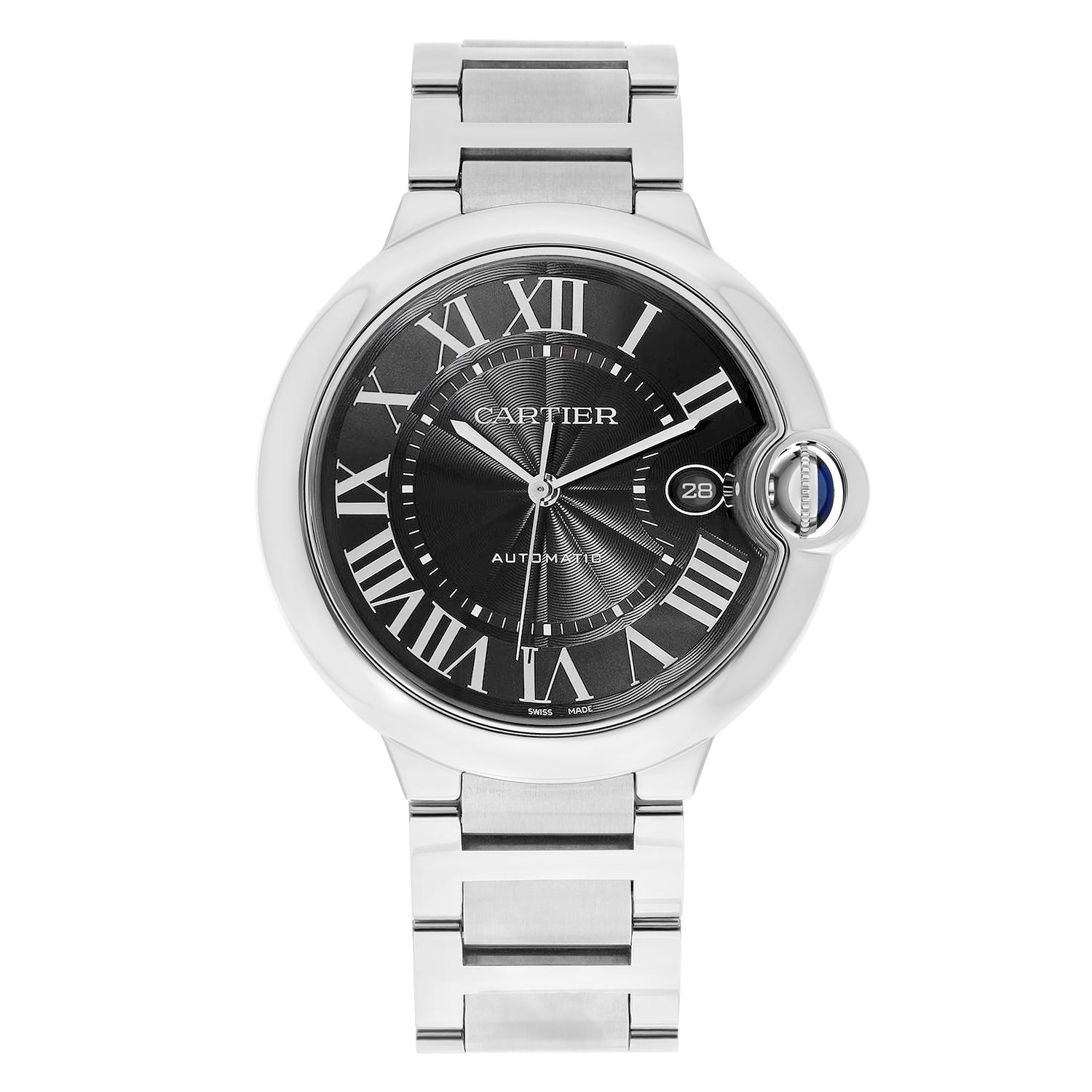 Élevez votre style avec la montre-bracelet Ballon Bleu de Cartier, un accessoire parfait pour toutes les occasions. Ce garde-temps de luxe fabriqué en Suisse est doté d'un élégant bracelet en acier inoxydable et d'un boîtier rond de 40 mm, ce qui