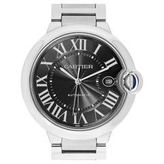 Used Cartier Ballon Bleu Automatic Grey Dial Stainless Steel Mens Watch WSBB0060