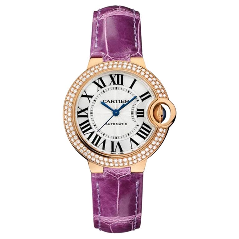 Cartier Ballon Bleu Automatic Pink Gold and Diamond Ladies Watch WJBB0051