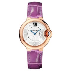 Cartier Ballon Bleu Automatic Rose Gold and Diamond Ladies Watch WE902063