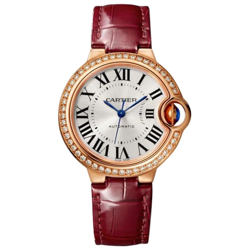 Cartier Ballon Bleu Automatic Rose Gold and Diamond Ladies Watch WJBB0033