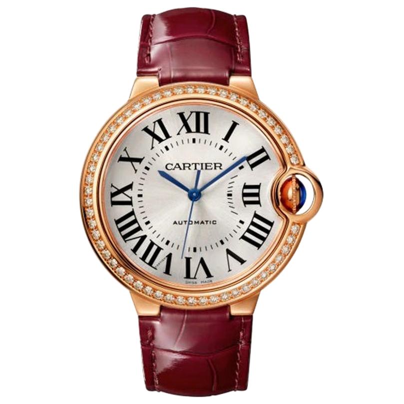 Cartier Ballon Bleu Automatic Rose Gold and Diamond Ladies Watch WJBB0034