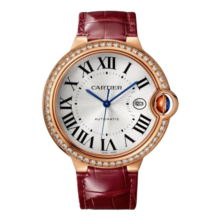 Cartier Ballon Bleu Automatic Rose Gold and Diamond Ladies Watch WJBB0035