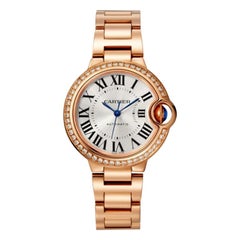 Cartier Ballon Bleu Automatic Rose Gold and Diamond Ladies Watch WJBB0036