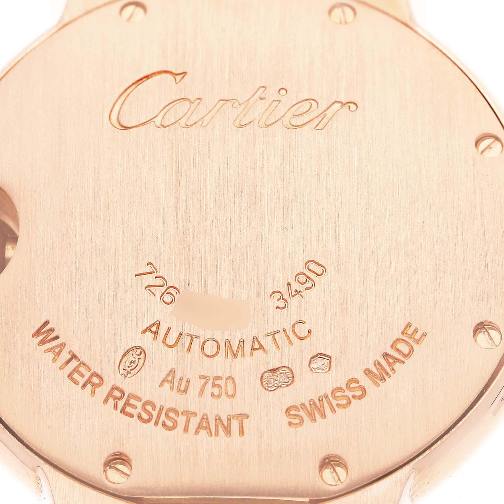 Cartier Montre Ballon Bleu automatique en or rose et diamants pour femmes WE902034 en vente 2